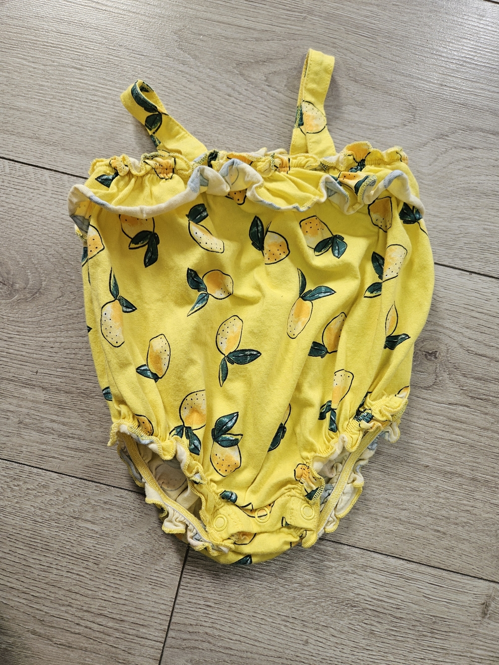 George Baby Yellow Lemon Print Ruffle Romper Sunsuit 3-6M🩷